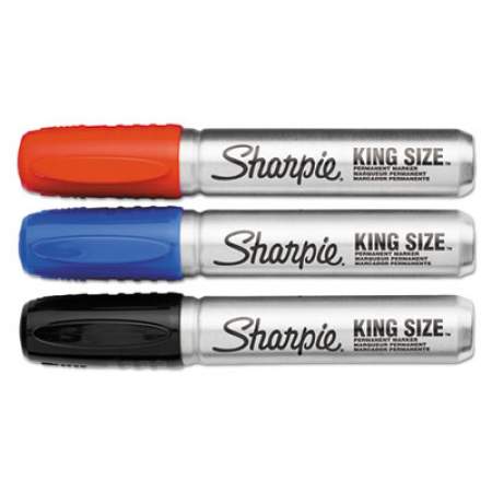 Sharpie King Size Permanent Marker, Broad Chisel Tip, Assorted Colors, 4/Set (1799262)