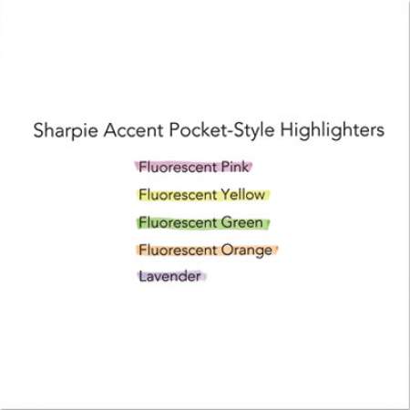 Sharpie Pocket Style Highlighters, Fluorescent Yellow Ink, Chisel Tip, Yellow Barrel, Dozen (27025)