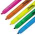 Sharpie Retractable Highlighters, Assorted Ink Colors, Chisel Tip, Assorted Barrel Colors, 5/Set (28175PP)