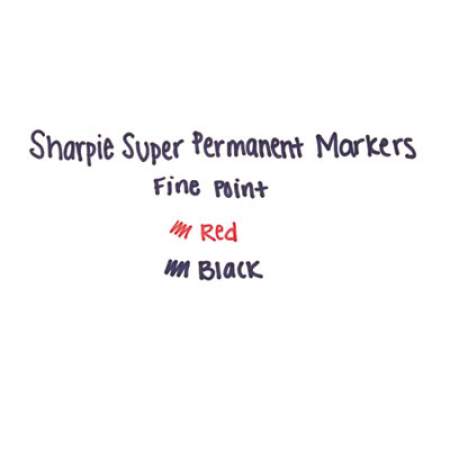 Sharpie Super Permanent Marker, Fine Bullet Tip, Red, Dozen (33002)