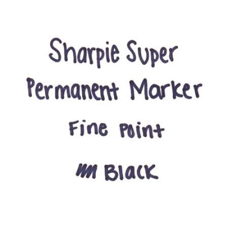 Sharpie Super Permanent Marker, Fine Bullet Tip, Black, 6/Pack (33666PP)