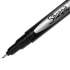 Sharpie Water-Resistant Ink Porous Point Pen, Stick, Fine 0.4 mm, Black Ink, Black/Gray Barrel, Dozen (1742663)