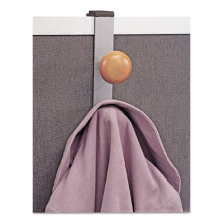 Alba Cubicle Garment Peg, 2-Hook, 1 1/5 x 1 3/8 x 7 9/10, Metallic Gray (PM2PARTBO)