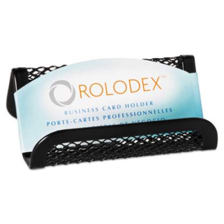 Rolodex Mesh Business Card Holder, Holds 50 2.25 x 4 Cards, 3.75 x 2.88 x 1.75, Metal Mesh, Black (22251ELD)