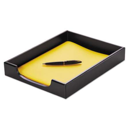 Rolodex Wood Tones Desk Tray, 1 Section, Letter Size Files, 8.5" x 11", Black (62523)