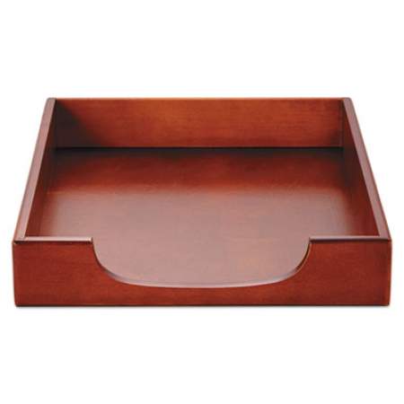 Rolodex Wood Tones Desk Tray, 1 Section, Letter Size Files, 8.5" x 11", Mahogany (23350)