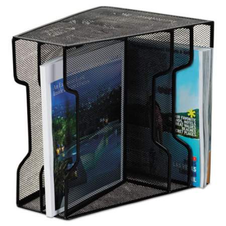 Rolodex Mesh Tray Sorter Combo, 5 Sections, Letter Size Files, 12.5" x 11.5" x 9.5", Black (1742322)