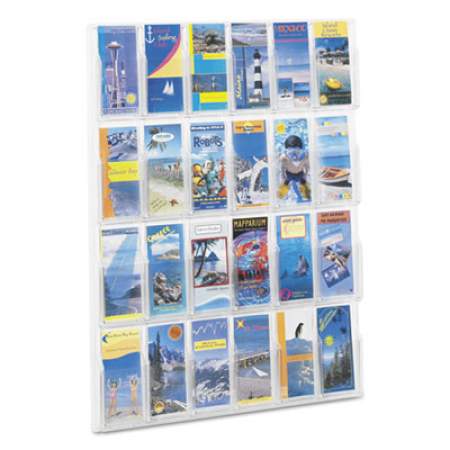 Safco Reveal Clear Literature Displays, 24 Compartments, 30w x 2d x 41h, Clear (5601CL)