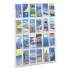 Safco Reveal Clear Literature Displays, 24 Compartments, 30w x 2d x 41h, Clear (5601CL)