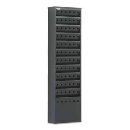 Safco Steel Magazine Rack, 11 Compartments, 10w x 4d x 36.25h, Black (4321BL)