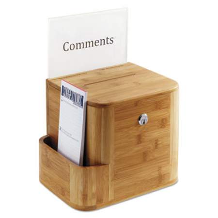 Safco Bamboo Suggestion Boxes, 10 x 8 x 14, Natural (4237NA)