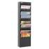 Safco Steel Magazine Rack, 11 Compartments, 10w x 4d x 36.25h, Black (4321BL)
