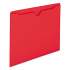 Smead Colored File Jackets with Reinforced Double-Ply Tab, Straight Tab, Letter Size, Red, 100/Box (75509)