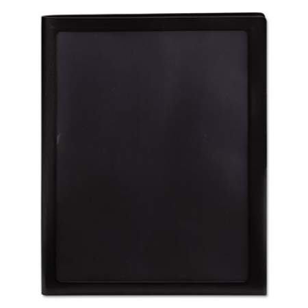 Smead Frame View Poly Two-Pocket Folder, 100-Sheet Capacity, 11 x 8.5, Clear/Black, 5/Pack (87705)