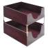 Carver Double-Deep Hardwood Stackable Desk Trays, 1 Section, Legal Size Files, 10.13" x 12.63" x 5", Mahogany (08223)
