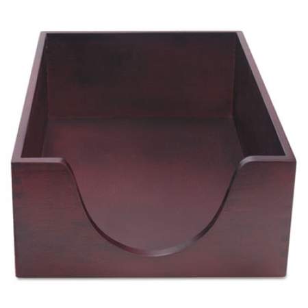 Carver Double-Deep Hardwood Stackable Desk Trays, 1 Section, Legal Size Files, 10.13" x 12.63" x 5", Mahogany (08223)