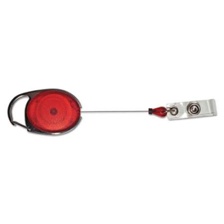 Advantus Carabiner-Style Retractable ID Card Reel, 30" Extension, Assorted, 20/Pack (75552)