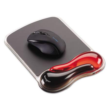 Kensington Duo Gel Wave Mouse Pad Wrist Rest, Red (62402)