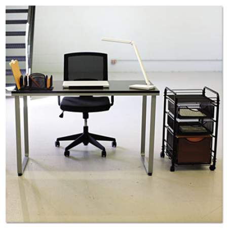 Safco Steel Desk, 47.25" x 24" x 28.75", Black/Silver (1943BLSL)