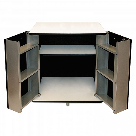 Refreshment Stand, Engineered Wood, 9 Shelves, 29.5