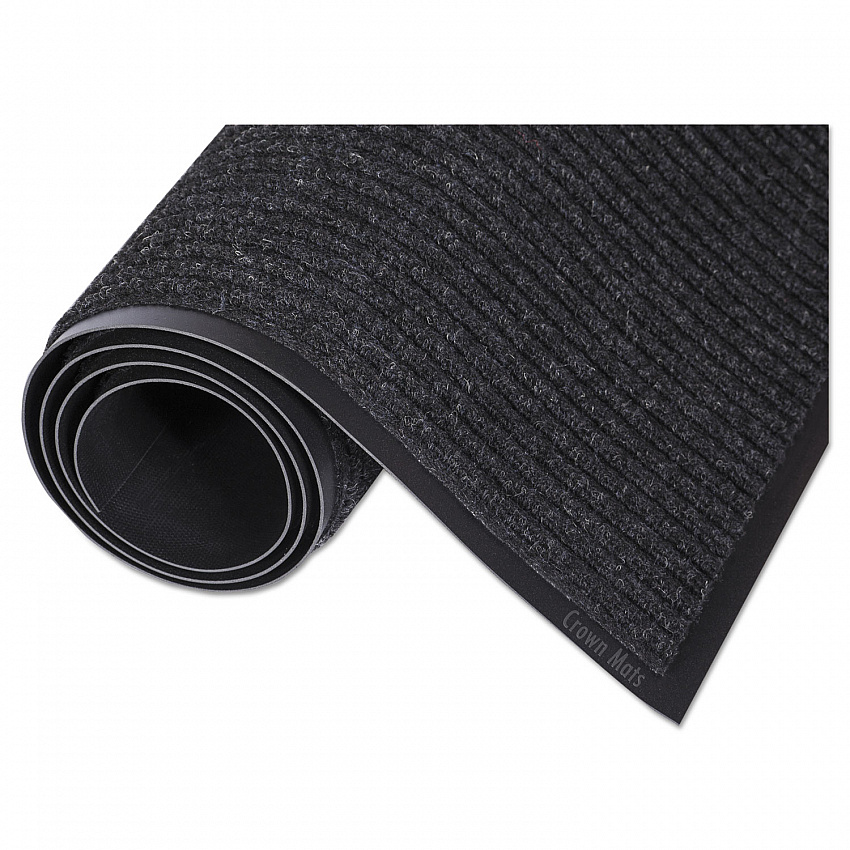 Needle-Rib Wiper/Scraper Mat, Rectangular, Charcoal Gray Ribbed Surface, 48" x 72" (NR0046CH)