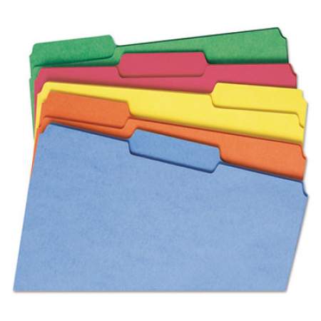 Smead Reinforced Top Tab Colored File Folders, 1/3-Cut Tabs, Letter Size, Assorted, 100/Box (11993)
