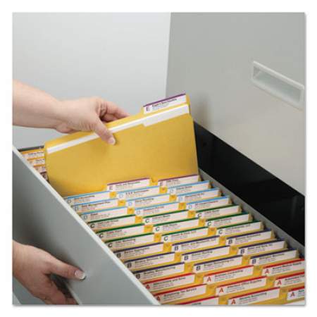 Smead Reinforced Top Tab Colored File Folders, 1/3-Cut Tabs, Letter Size, Goldenrod, 100/Box (12234)