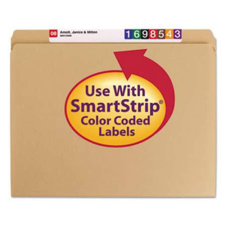 Smead Heavyweight Kraft File Folders, Straight Tab, Letter Size, 11 pt. Kraft, 100/Box (10710)