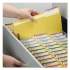 Smead WaterShed/CutLess Reinforced Top Tab 2-Fastener Folders, 1/3-Cut Tabs, Letter Size, Yellow, 50/Box (12942)