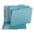 Smead Colored Pressboard Folders with Two SafeSHIELD Coated Fasteners, 1/3-Cut Tabs, Letter Size, Blue, 25/Box (14937)