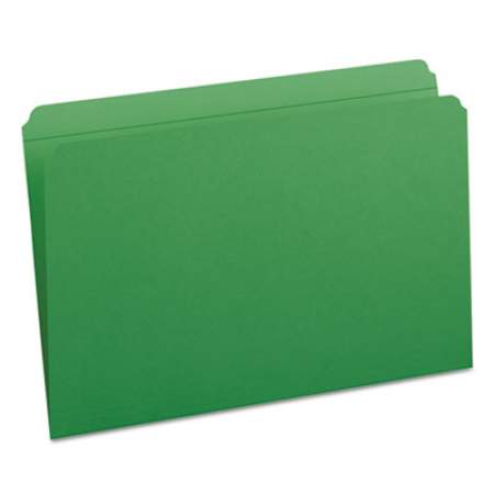 Smead Reinforced Top Tab Colored File Folders, Straight Tab, Legal Size, Green, 100/Box (17110)