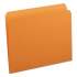 Smead Reinforced Top Tab Colored File Folders, Straight Tab, Letter Size, Orange, 100/Box (12510)