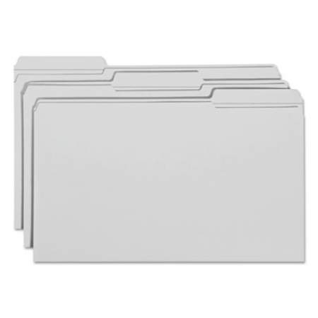 Smead Reinforced Top Tab Colored File Folders, 1/3-Cut Tabs, Legal Size, Gray, 100/Box (17334)