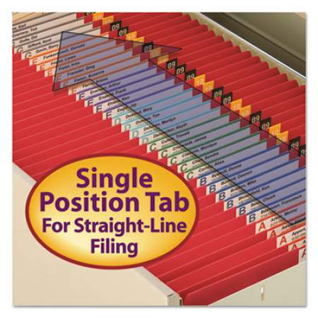 Smead Reinforced Top Tab Colored File Folders, Straight Tab, Legal Size, Red, 100/Box (17710)