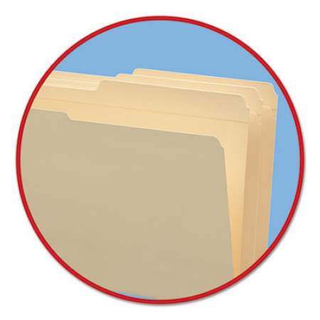 Smead Reinforced Tab Manila File Folders, 1/2-Cut Tabs, Legal Size, 11 pt. Manila, 100/Box (15326)