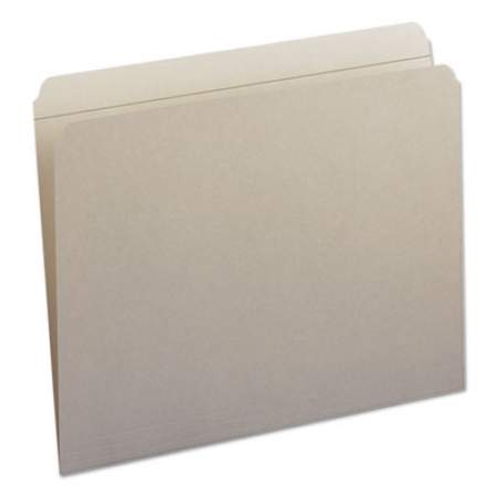 Smead Reinforced Top Tab Colored File Folders, Straight Tab, Letter Size, Gray, 100/Box (12310)