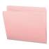 Smead Reinforced Top Tab Colored File Folders, Straight Tab, Letter Size, Pink, 100/Box (12610)