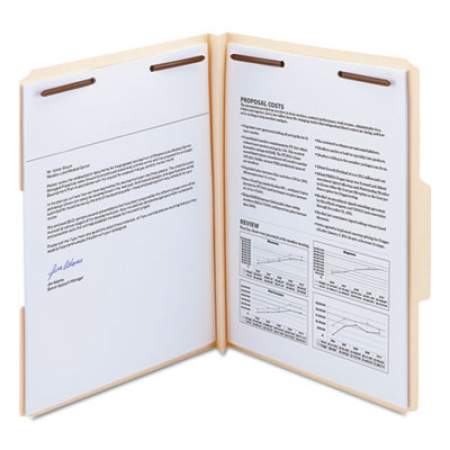 Smead Top Tab Manila Expansion 2-Fastener Folders, 1/3-Cut Tabs, Letter Size, 50/Box (14595)