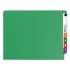 Smead WaterShed/CutLess End Tab 2-Fastener Folders, Straight Tab, Letter Size, Green, 50/Box (25150)