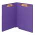 Smead WaterShed/CutLess End Tab 2-Fastener Folders, Straight Tab, Letter Size, Purple, 50/Box (25550)