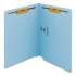 Smead WaterShed/CutLess End Tab 2-Fastener Folders, Straight Tab, Letter Size, Blue, 50/Box (25050)