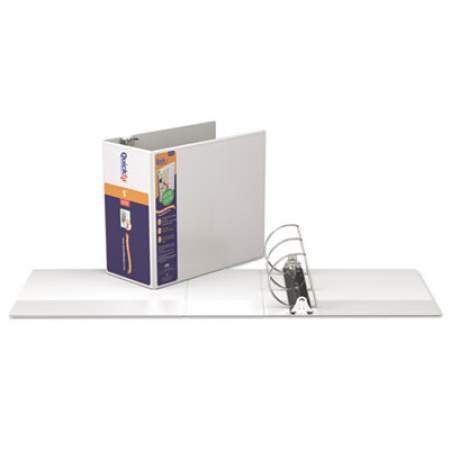 Stride QuickFit D-Ring View Binder, 3 Rings, 5" Capacity, 11 x 8.5, White (87070)