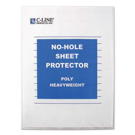 C-Line Top-Load No-Hole Sheet Protectors, Heavyweight, Clear, 2" Capacity, 25/BX (62907)