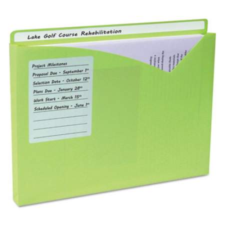 C-Line Write-On Poly File Jackets, Straight Tab, Letter Size, Assorted Colors, 25/Box (63060)