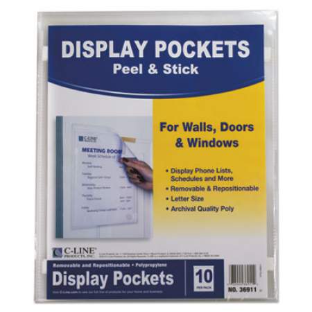 C-Line Display Pockets, 8 1/2" x 11", Polypropylene, 10/Pack (36911)