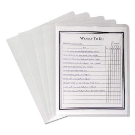 C-Line Multi-Section Project Folders w/ Clear Dividers, 3-Sections, 1/3-Cut Tab, Letter Size, Clear, 25/Box (62117)
