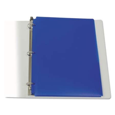 C-Line Two-Pocket Heavyweight Poly Portfolio Folder, 3-Hole Punch, 11 x 8.5, Blue, 25/Box (32935)