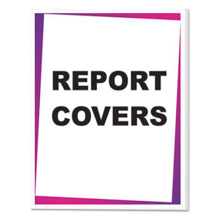 C-Line Vinyl Report Covers, Sliding Bar, 8.5 x 11, Clear/Clear, 100/Box (31347)