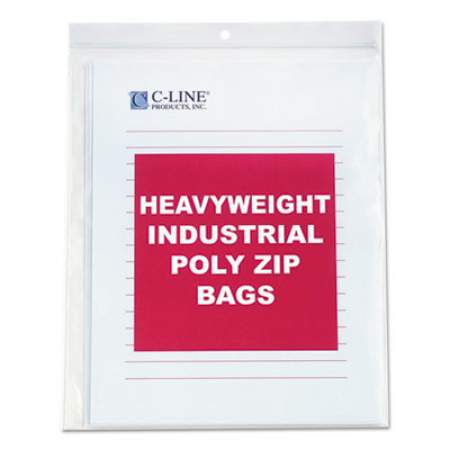C-Line Heavyweight Industrial Poly Zip Bags, 8 1/2 x 11, 50/BX (47911)