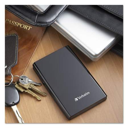 Verbatim Store N Go Portable Hard Drive, 1 TB, USB 3.0, 5,400 rpm, Black (97395)